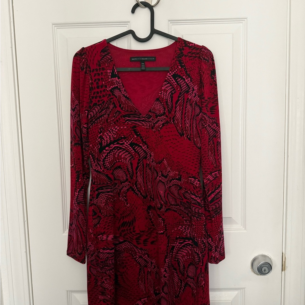 Black and red printed dress.